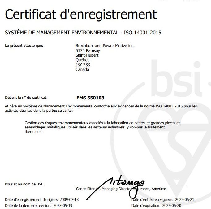 We are ISO 14001!